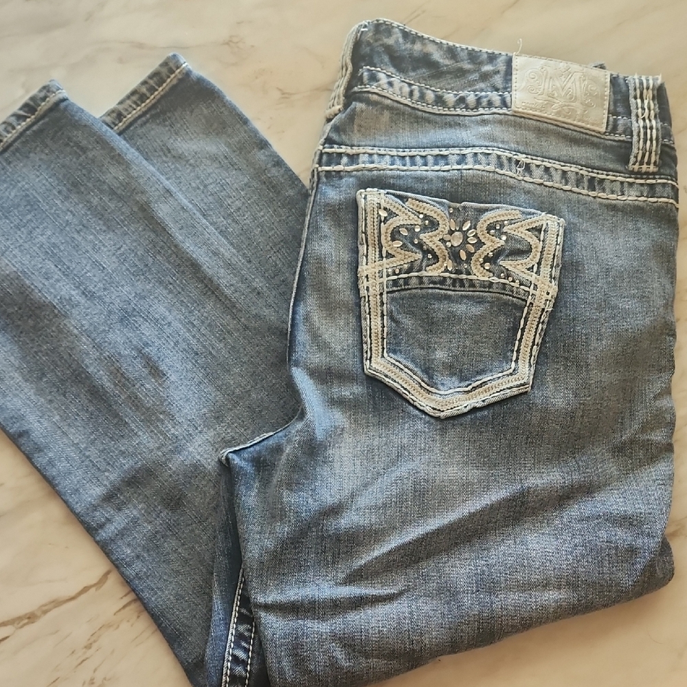 Maurices Blue Denim Capris